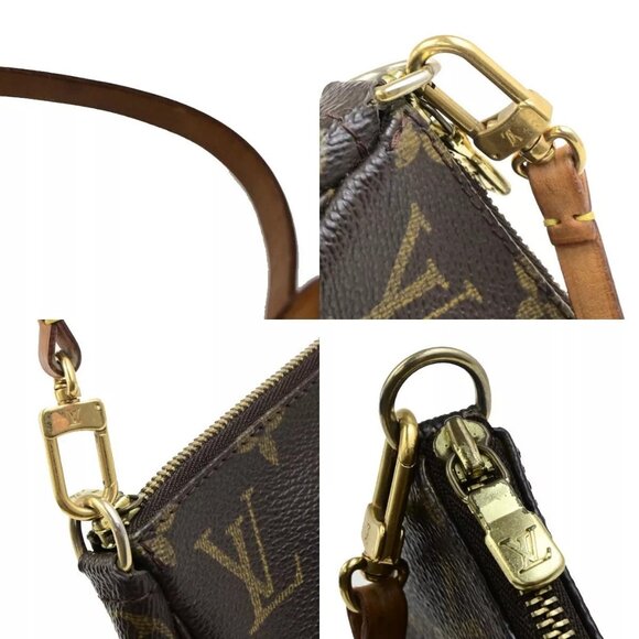 LOUIS VUITTON Pochette Accessoires Hand Bag Monogram Leather BN - Picture 15 of 15